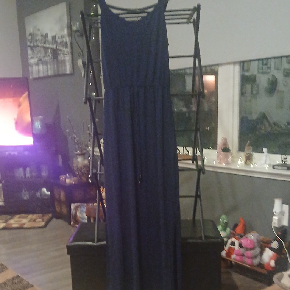 Elegant Navy Blue Maxi Dress